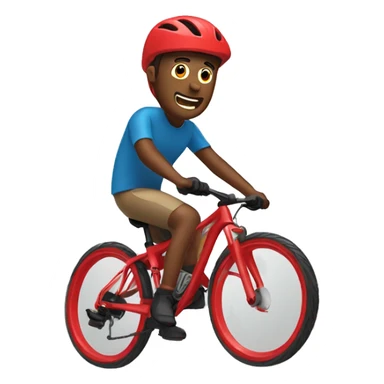 Man in bicycle gear riding a red mountain bike  sticker