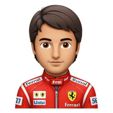 carlos sainz ferrari. make him look exactly like carlos sticker