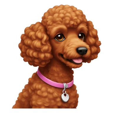 Red poodle sticker