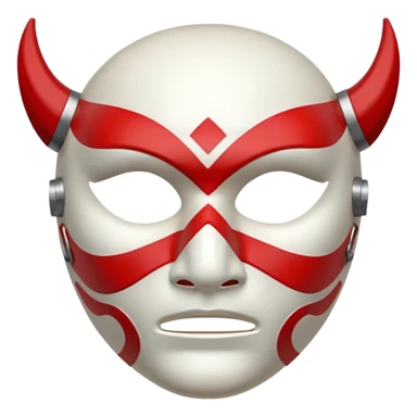 Hilichurl (from Genshin Impact) (with a white mask with red tribal markings on it)  sticker