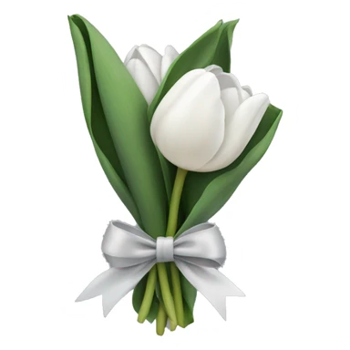 light black tulip bouquet with light grey bow and snow sticker