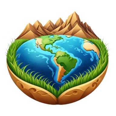 infinity 8 symbol stylised to symbolise earth, with desert, grass, cities, oceans sticker