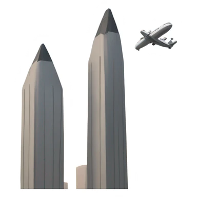 two towers and a plane sticker