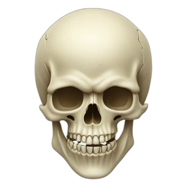 Open mouth skull sticker