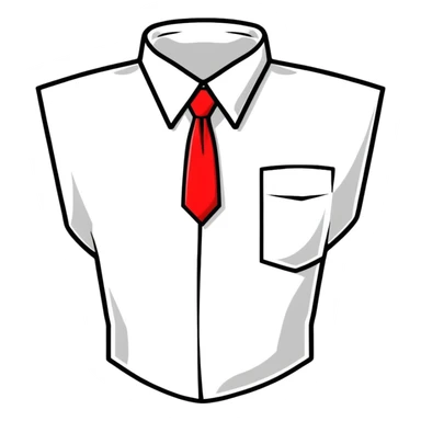 red necktie, formal business accessory sticker