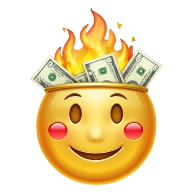fire money smile emoji sticker