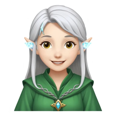 Frieren the female elf mage with silver hair without stone sticker