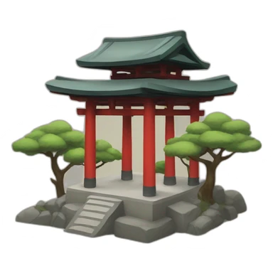 Shinto shrine sticker