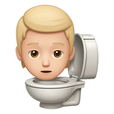 person with head in toilet bowl sticker