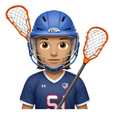 usa lacrosse player sticker