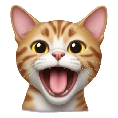 cat showing tongue sticker
