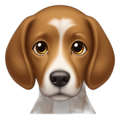 adopted brown dog with a white line in the middle of her hed and honey eys sticker