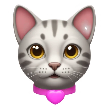 cat with pink pow  sticker