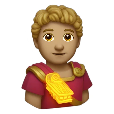 tres pilares de la antingua roma, en color neon, desgastado sticker