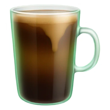 green glass of coffee sticker
