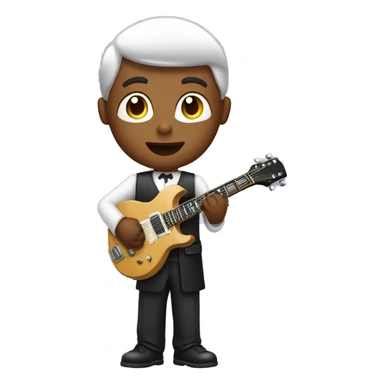 church choirboy with electric guitar in hand sticker