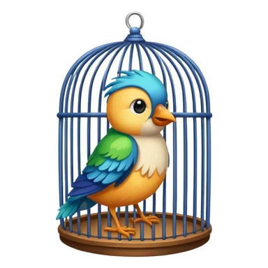  bird in cage sticker