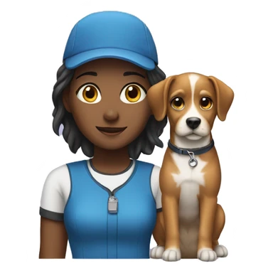 Girl dog trainer sticker