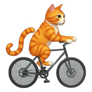 orange-cat-cycling sticker