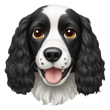 Black and white spaniel sticker