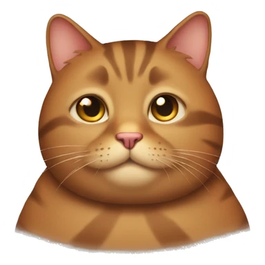 brown fat cat sticker