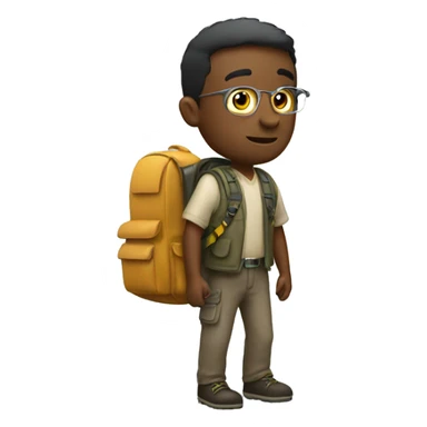 A spotlight with a small backpack sticker