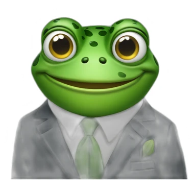 Frog in the business suit wink sticker