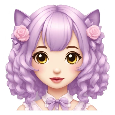 Pastel Kawaii Cute Beautiful Elegant Pretty Anime Punk Lolita Catgirl sticker