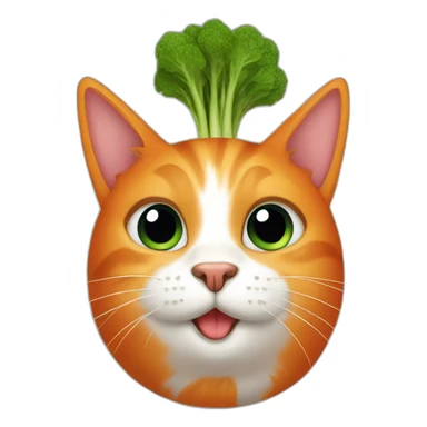 Cat carrot sticker