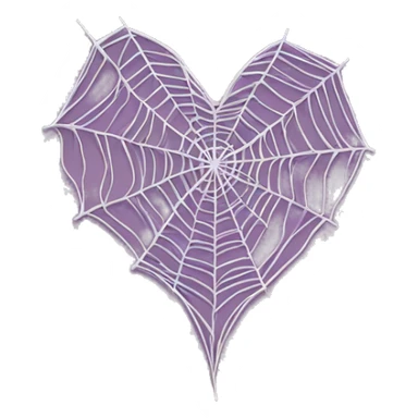 Heart made from spiders web sticker