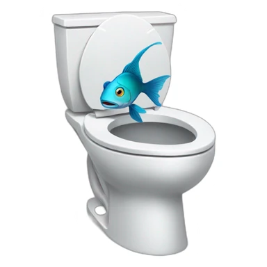 Fish in the toilet 📯 sticker