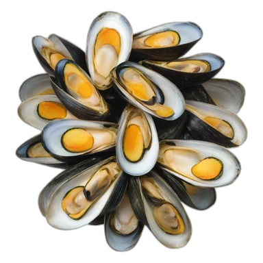 Mussel partying sticker