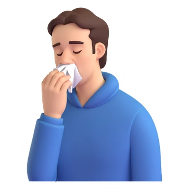 sneezing man under the rain sticker