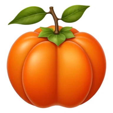persimmon fruit smooth no parts on skin sticker