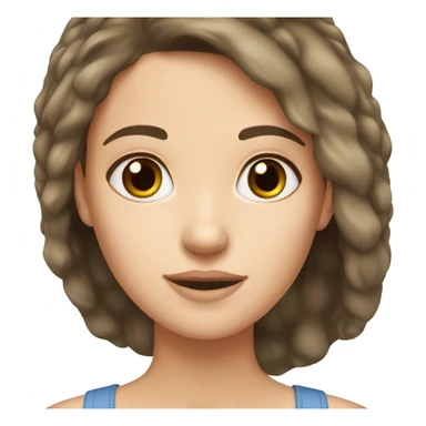 Brunette hair white girl skincare sticker