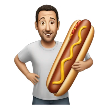 Adam Sandlers eating hot dog sticker