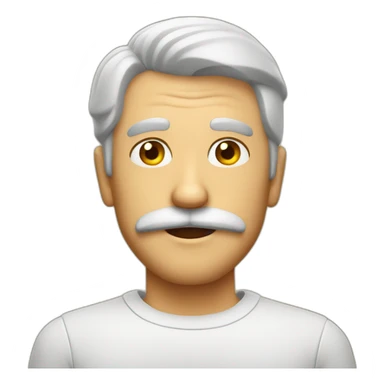 funny man with small mustache sticker