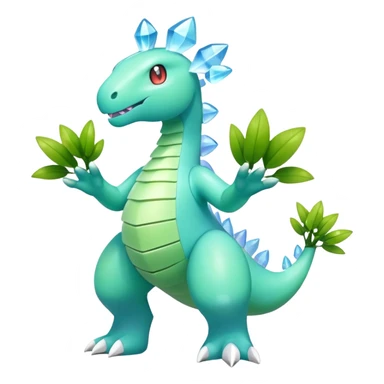 Shiny Meganium-Amaura-fakemon (full body) sticker