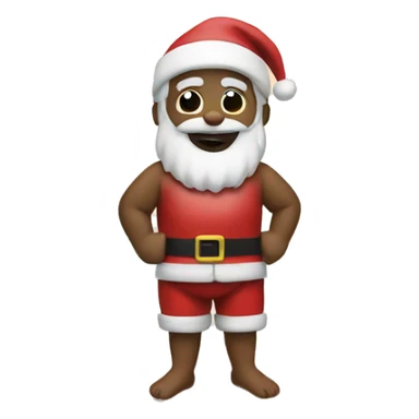 Santa at the beach sticker
