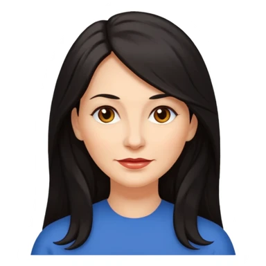 Mature woman with long dark hair sticker