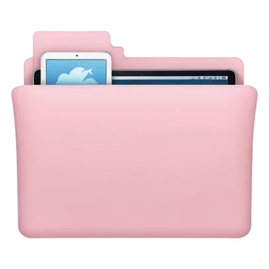 pastel pink empty folder for macbook app aesthetic sticker