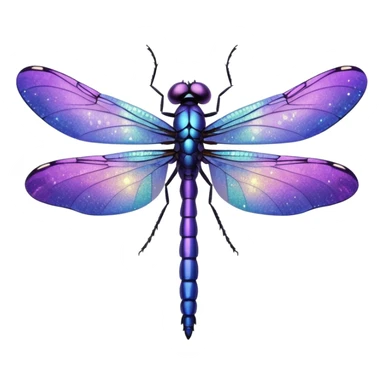 glitter purple dragonfly sticker