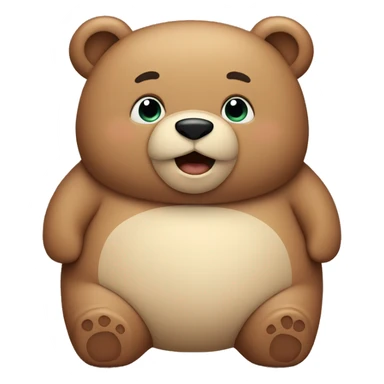chubby bear with a belly sticker