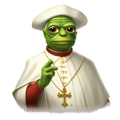 pepe pope sticker