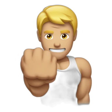 bicep flexing sticker