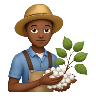 black man picking cotton  sticker