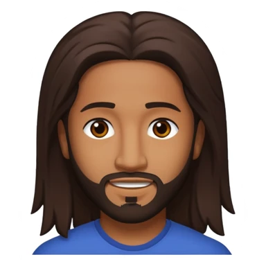 Omarion with long dark brown hair sticker