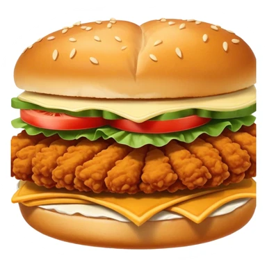 A fried chicken sandwich  sticker