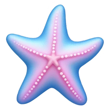 Blue and pink pastel starfish sticker