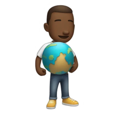 cool animated world sticker